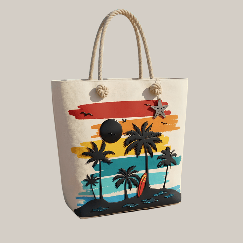 Canvas Cotton Beach Tote Bag 1